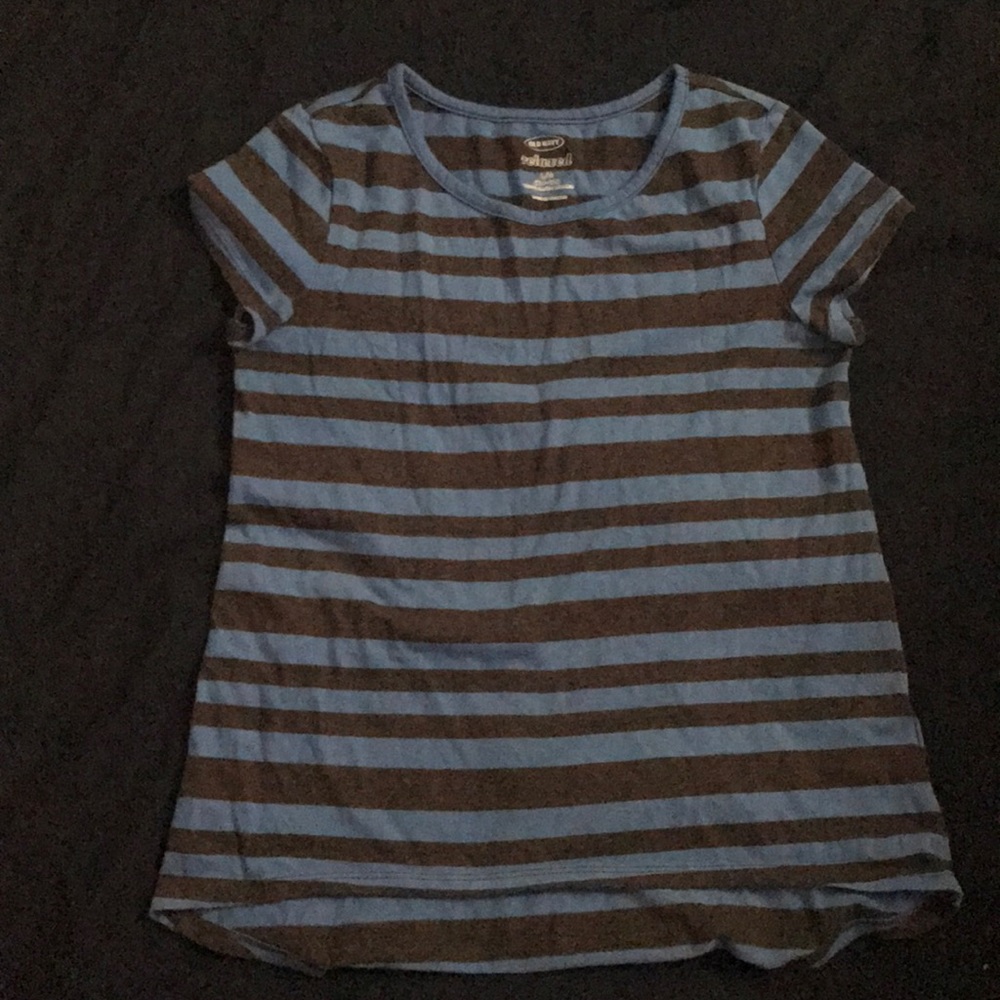 Black and Blue Striped Shirt